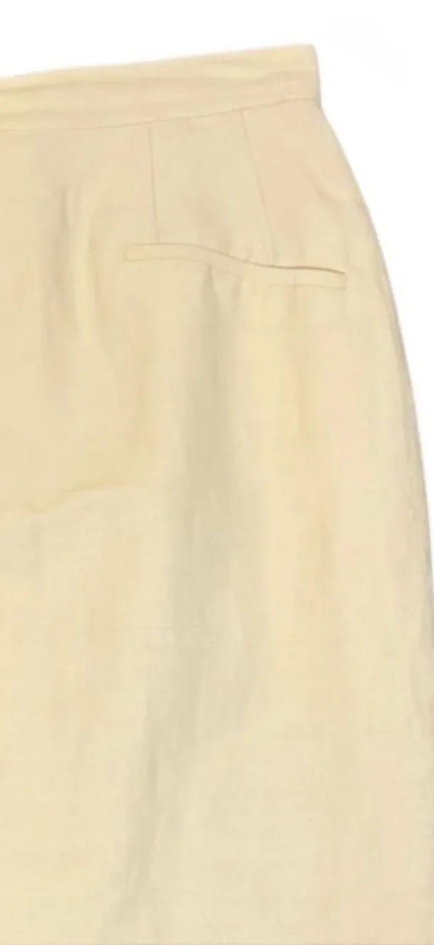 Casual Corner Linen Blend Skirt Sz. 12 Vintage Y2K Lined Knee Length Career - Picture 7 of 8